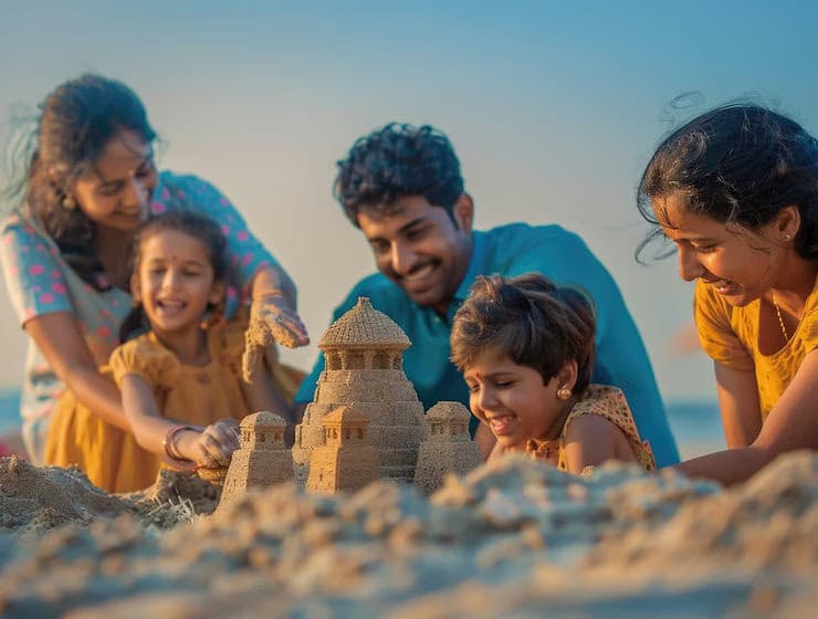 Happy family enjoying financial security after estate planning India