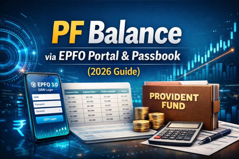 PF Balance via EPFO Portal & Passbook (2026 Guide)