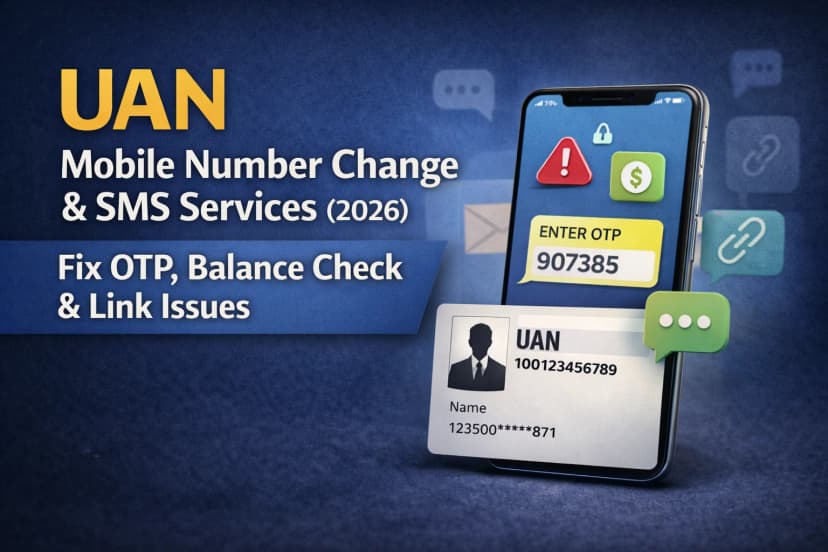 UAN Mobile Number Change & SMS Services (2026): Fix OTP, Balance Check & Link Issues