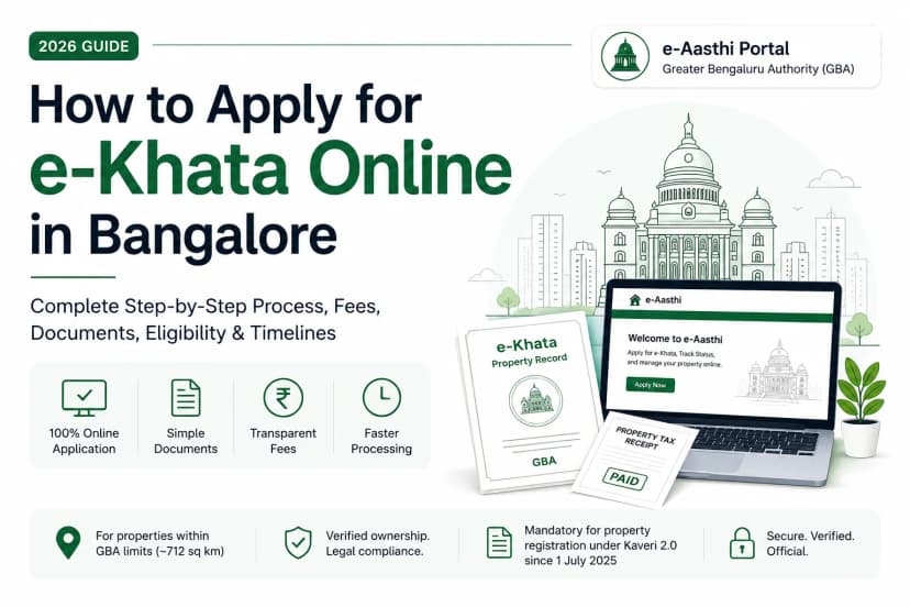 How to Apply for e-Khata Online in Bangalore (GBA/e-Aasthi Guide 2026)